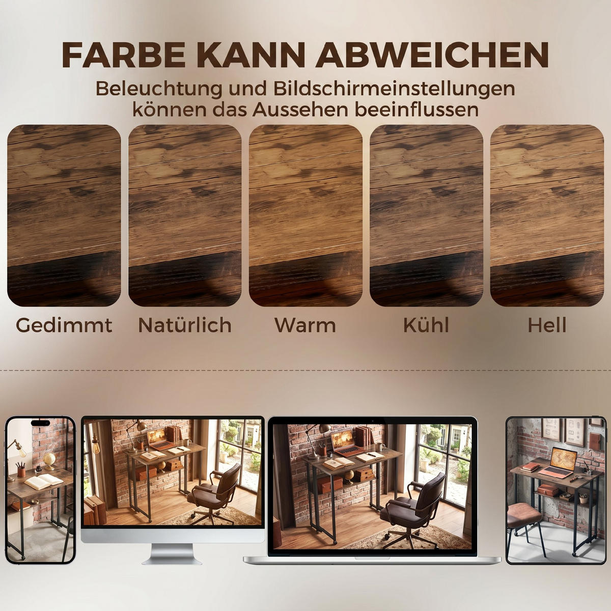 SCHREIBTISCH Rostfarben 58.0/80.0/75.0 cm - Rostfarben, Holzwerkstoff (58/80/75cm)