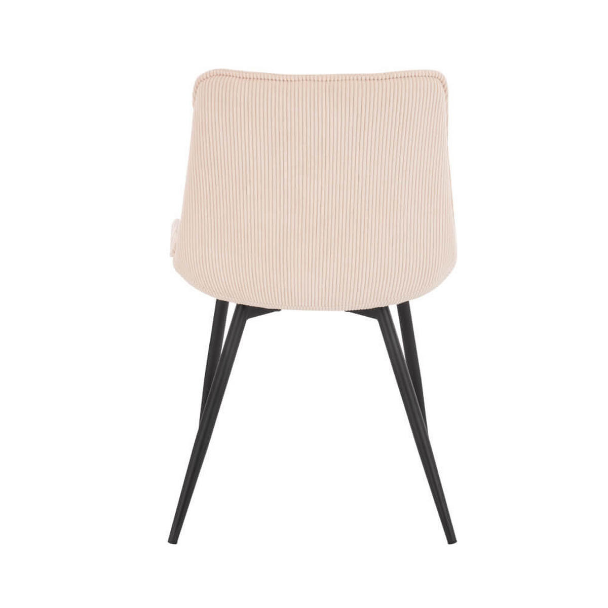 POLSTERSTUHL Esszimmer Cord IKALO – 2er Set Creme - Creme, Textil/Metall (61.5/79.8/50.5cm) - Home Deluxe