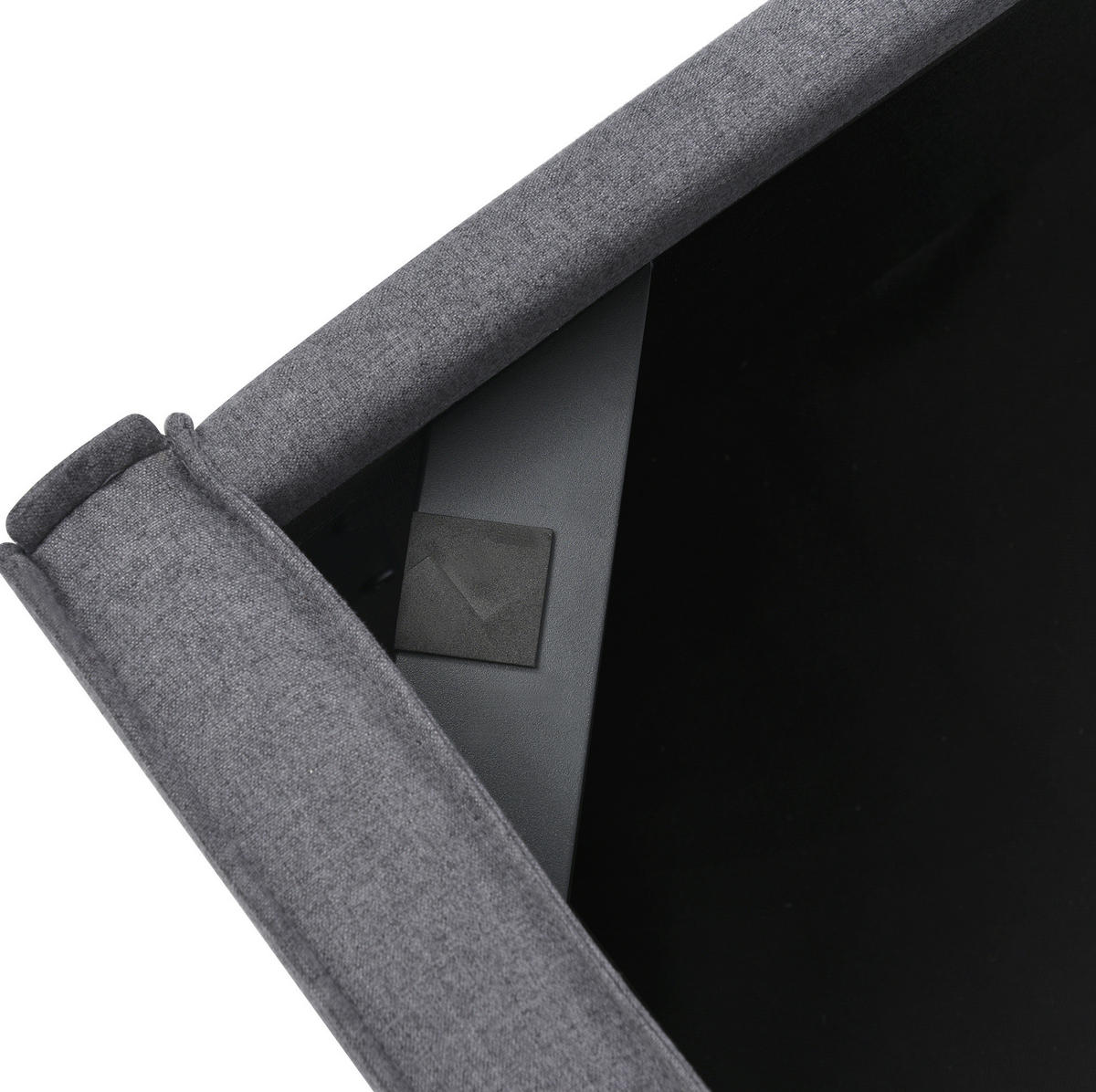POLSTERBETT 140/200 cm grau mit Stauraum und Lattenrost aus Metallrahmen - Grau, Textil (140/200cm) - OKWISH