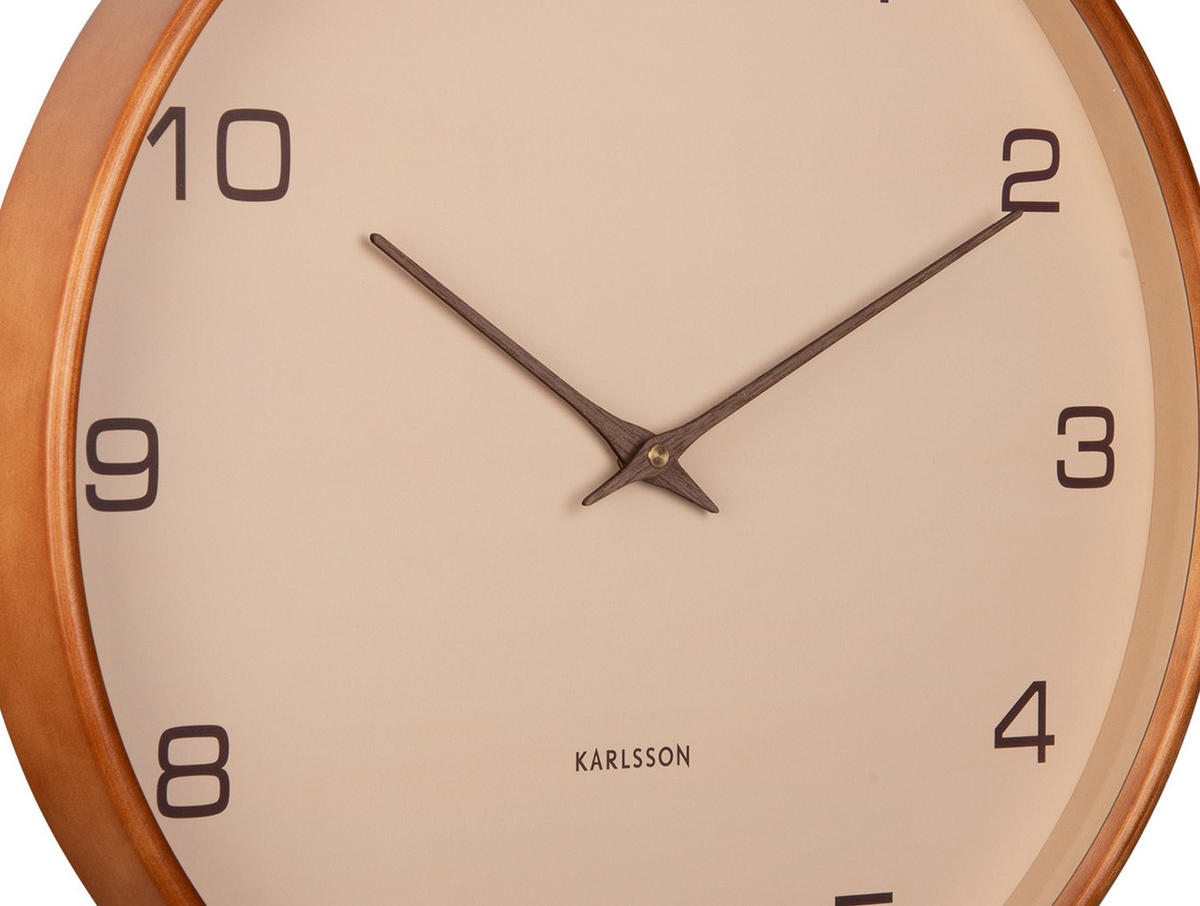 WANDUHR Acento Ø40 cm - Braun, Holz (40/40/5cm) - Karlsson
