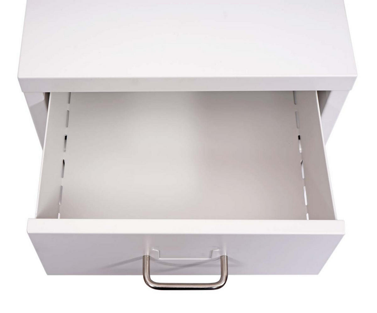 ROLLCONTAINER Housten 48x28x41cm 4 Schubladen Weiß - Weiß, Metall (28/48/41cm) - PROREGAL