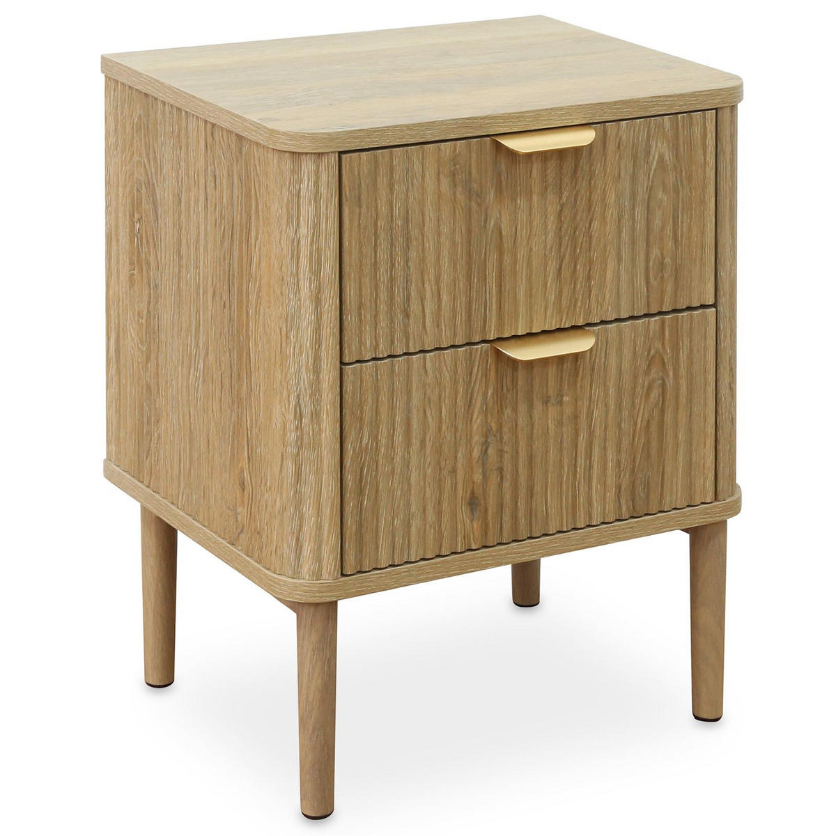 NACHTTISCH ALMA Eiche - Eichefarben, Holzwerkstoff (39/51/30cm) - IDIMEX