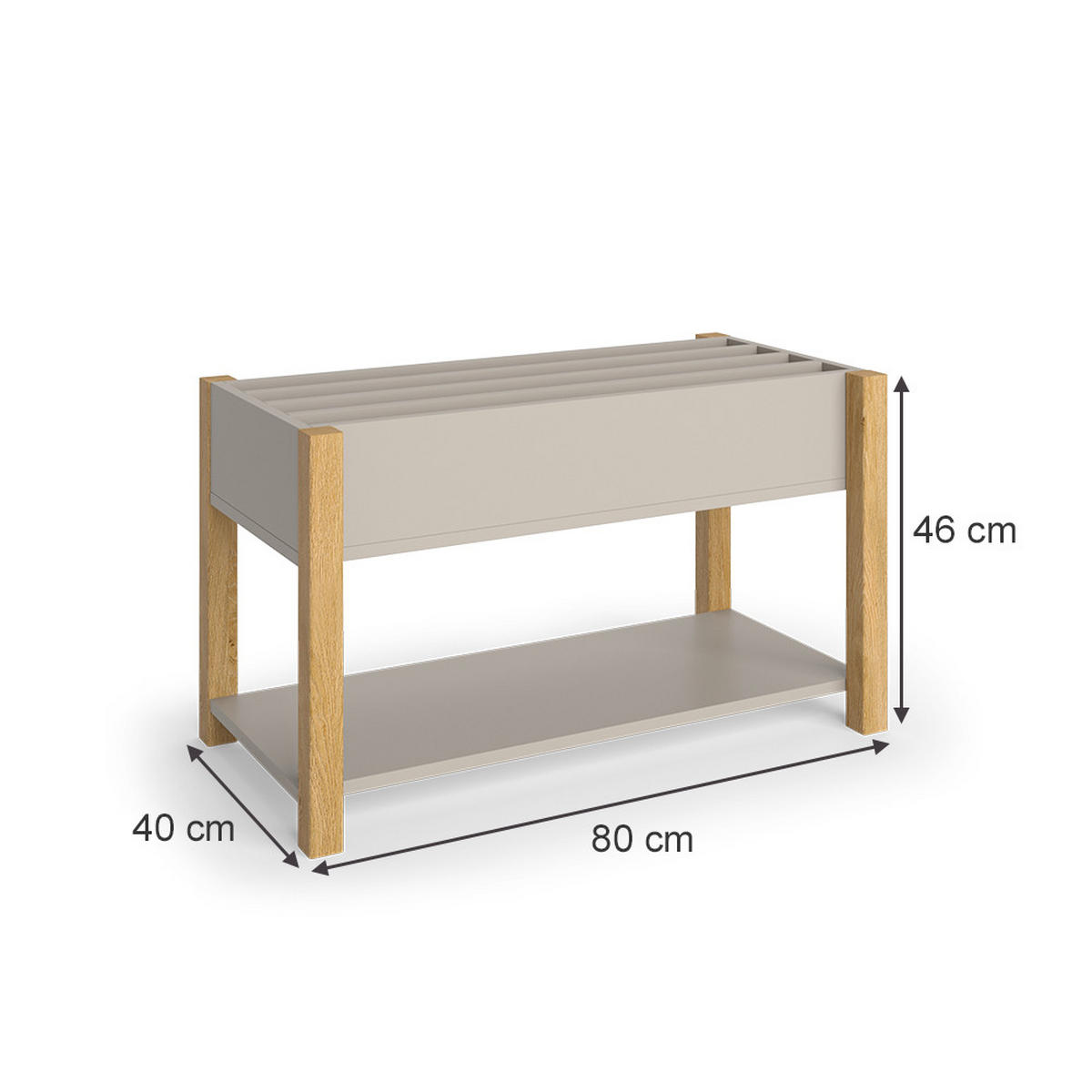 KINDERREGAL Malia Cashmere-Eiche 80 x 46 cm - Kaschmir, Holzwerkstoff (80/46/40cm) - VitaliSpa