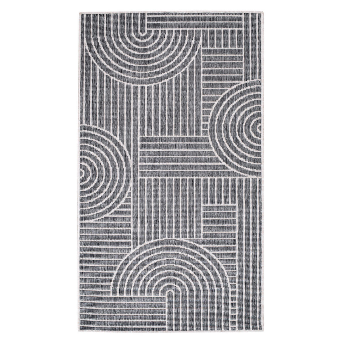 OUTDOOR-TEPPICH DuoRug 5842 Grau 80x150 cm - Grau, Textil (80/150cm) - carpet city
