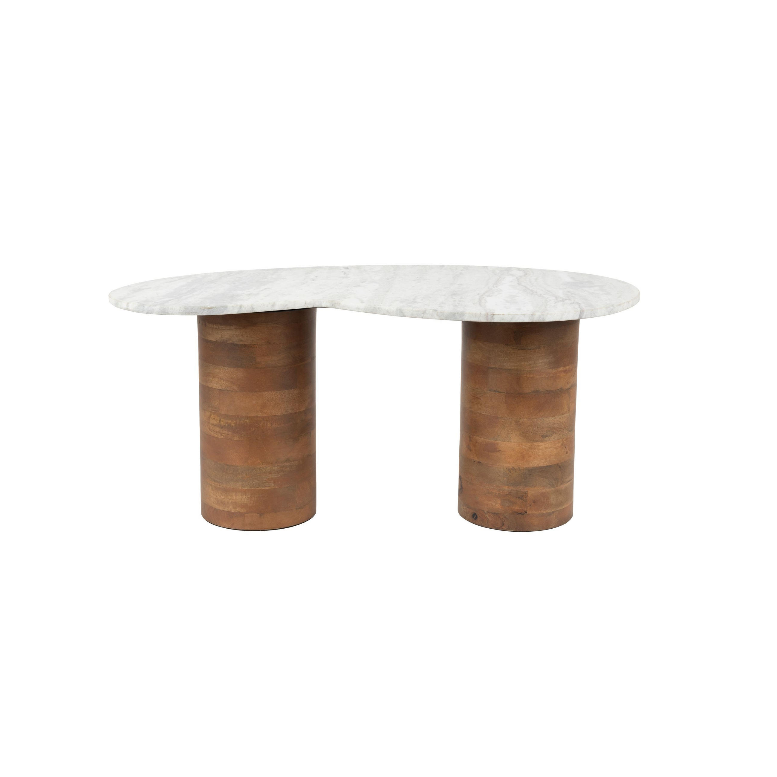 COUCHTISCH Peli 84x48 cm - Beige, Stein (84/48/39cm) - Housecraft Living