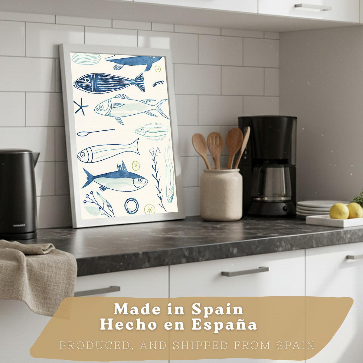PLAKAT Sada 2 Martini A4 Bílý rám - bílá, papír (29.7/1/21cm) - Nacnic