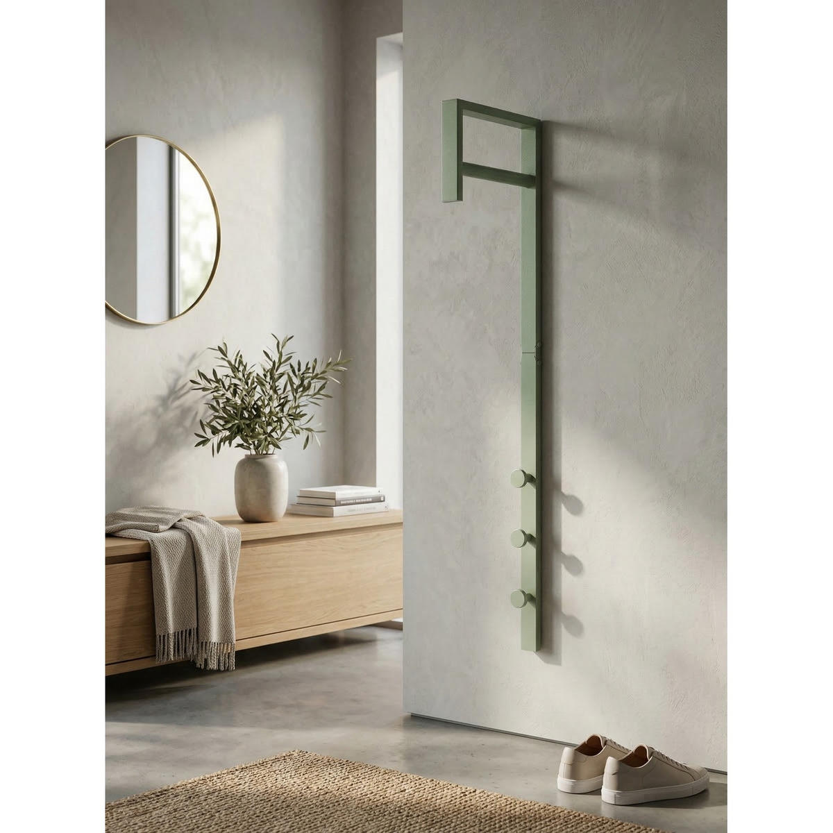 GARDEROBENSTÄNDER Pisa Grün 3/30/82 cm - Grün, Metall (3/82/30cm) - ebuy24