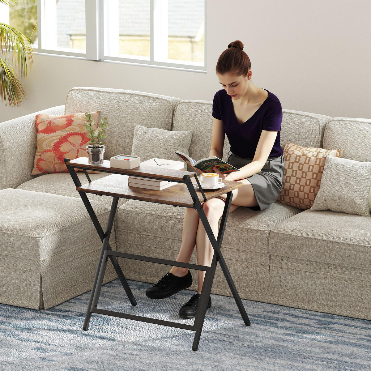 SCHREIBTISCH DE-14946 Rustikalbraun - Braun, Holzwerkstoff (70/62/86.5cm) - ComfortXL