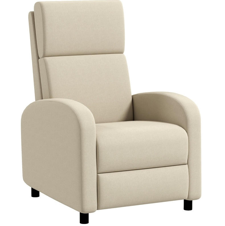 SESSEL 64/86/102 cm in Cremeweiß mit Liegefunktion - Creme, Textil (64/102/86cm) - Flora Grace