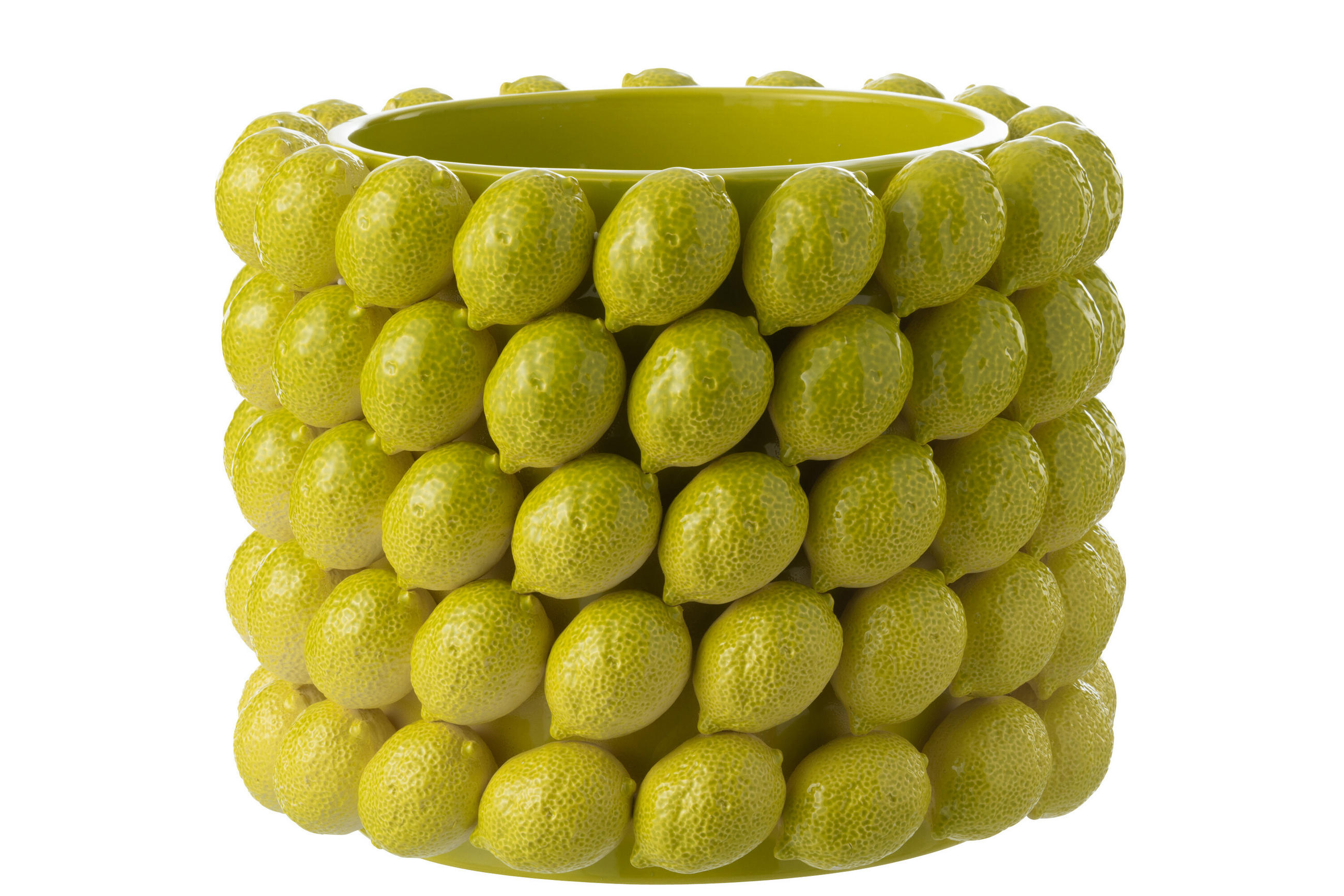 BLUMENTOPF LIMETTE - Töpferei - Grün - XL - Ø 36,5 cm - Grün, Keramik (36.5/29cm) - J-Line