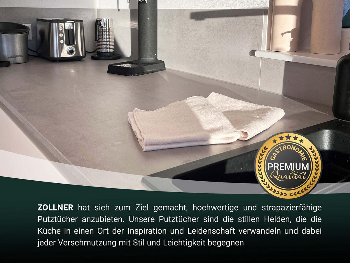 REINIGUNGSTÜCHER, 20er-Set, 40x40 cm, 100% Baumwolle, Weiß - Weiß, Textil (40/40cm) - Zollner