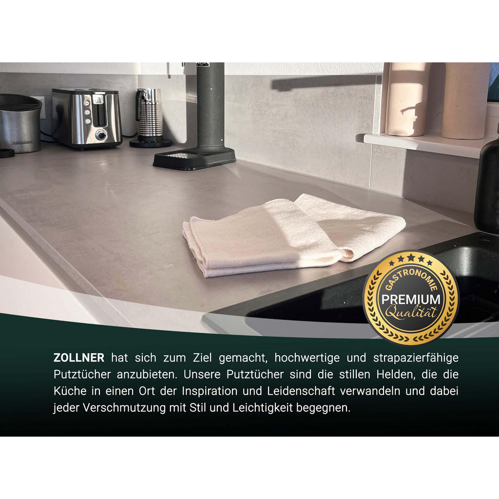 Thumbnail - Zollner Reinigungstücher,, Weiß, Textil, 40x40 cm, Oeko-Tex® Standard 100, Kochen, Geschirrtücher & Schürzen, Geschirrtü...