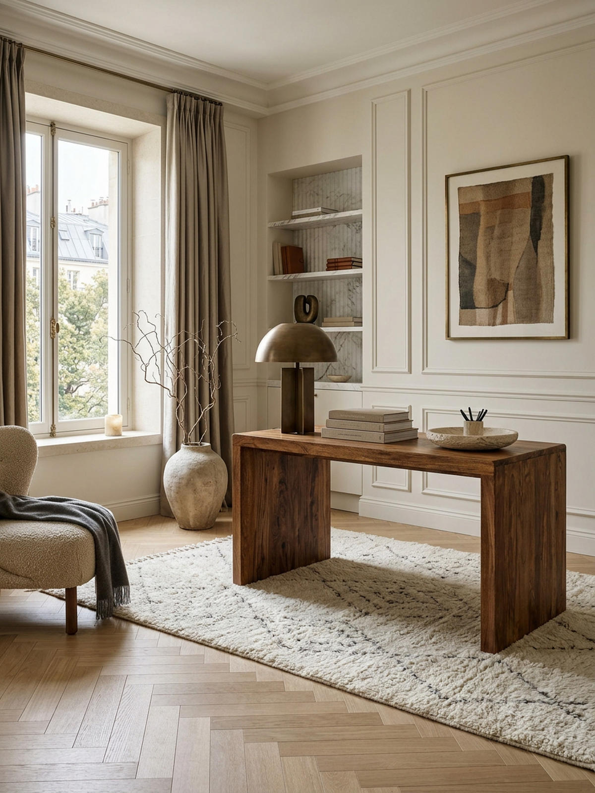 SCHREIBTISCH Massivholz Stauraum Abgerundete Ecken, Braun 160x80x76 cm - Braun, Holz (80/160/76cm) - KADIMA DESIGN