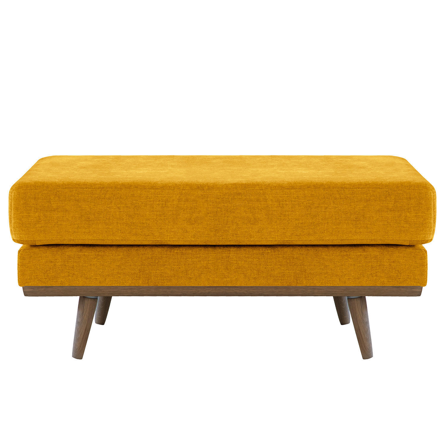 POLSTERHOCKER - Eichefarben/Gelb, Textil (85/43/60cm) - home24