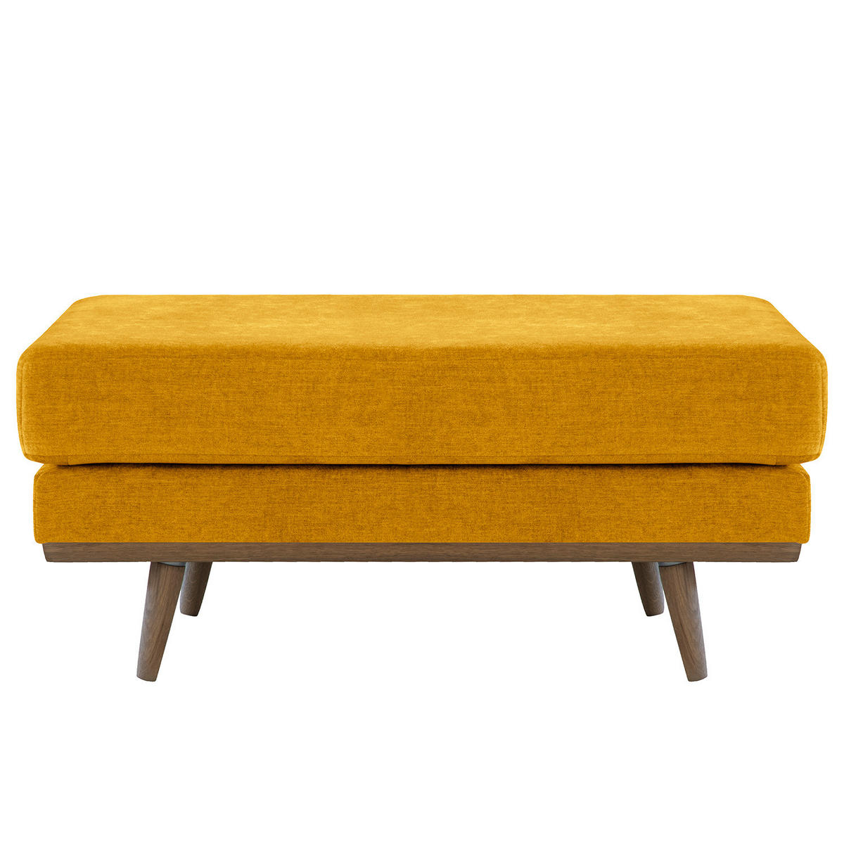 POLSTERHOCKER - Eichefarben/Gelb, Textil (85/43/60cm) - home24