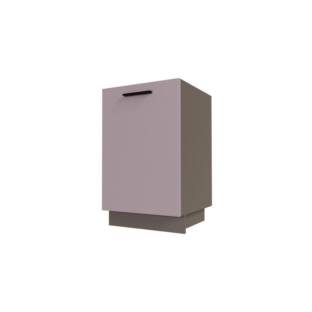 Feldmann-Wohnen Küchenunterschrank Hellrosa, Dunkelgrau 50x82x50 cm