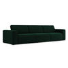 4-SITZER-SOFA Samt Stoff Grün - Blau/Dunkelgrün, Kunststoff/Textil (314/80/103cm) - Makamii