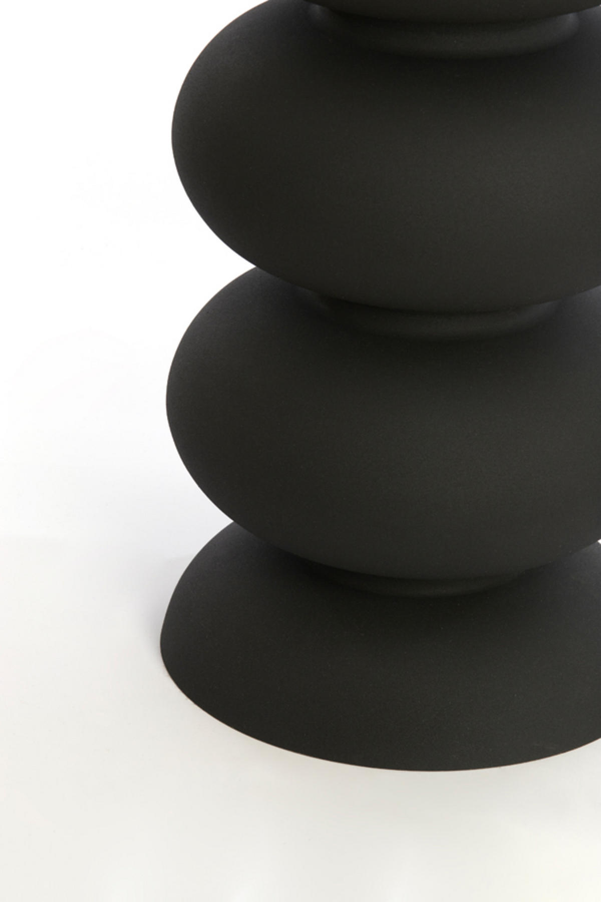 SÄULE Kobodo Schwarz Ø35/80 cm - Schwarz, Metall (35/35/80cm) - Light & Living