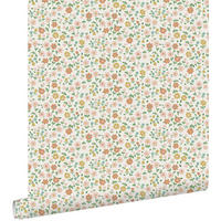 TAPETE Blumen 53 cm x 10.05 m - Weiß, Papier (53/0.1cm) - ESTAhome