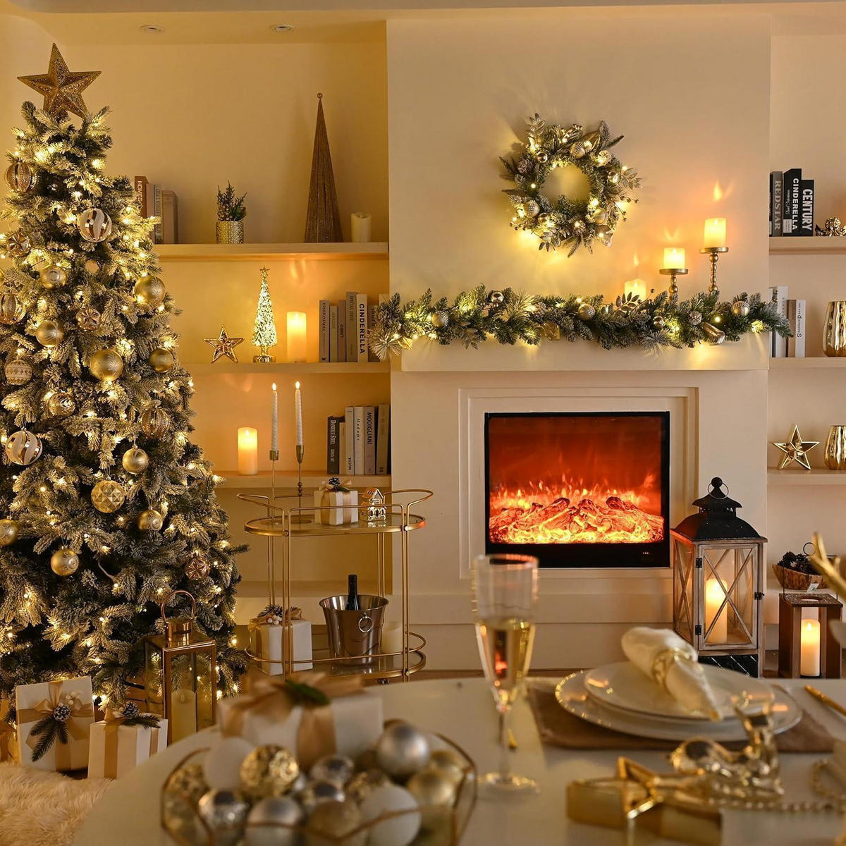 WEIHNACHTSGIRLANDE mit LED-Lichtern und Timer 152 cm - Multicolor, Textil (152cm)