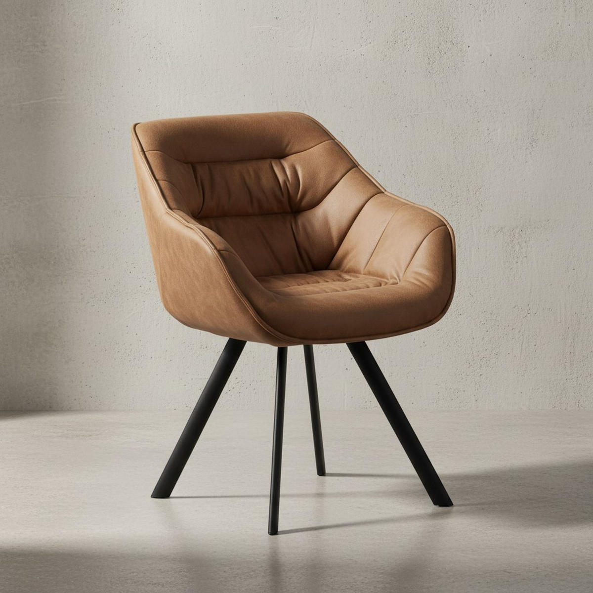 ESSZIMMERSTUHL Samtbezug mit Metallgestell Modern gepolstert, Beige - Beige/Schwarz, Textil/Metall (64/85/60cm) - KADIMA DESIGN