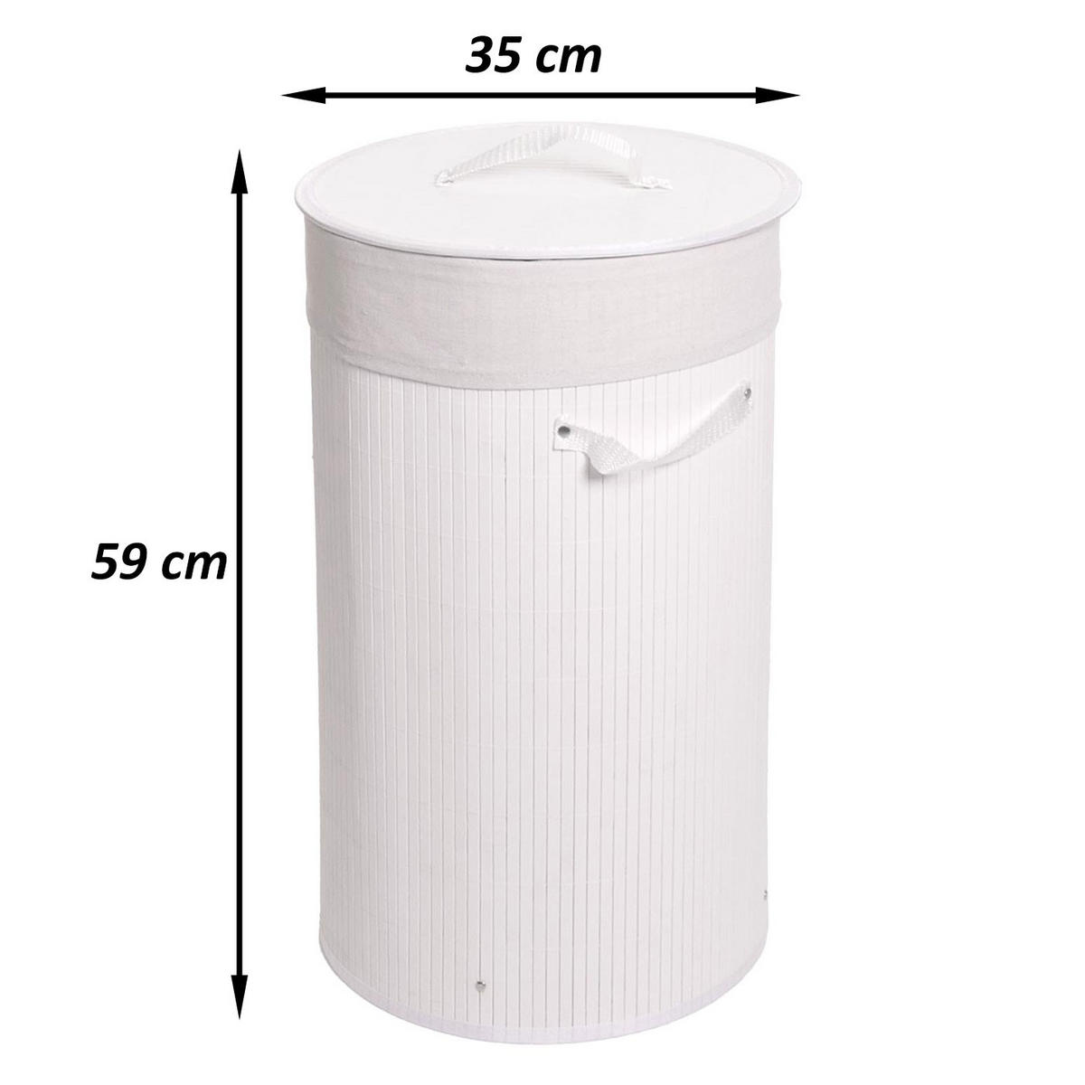 KOŠ NA PRÁDLO Dekor buk, krémovo biela - farba buka/krémová, drevo (35/59/35cm) - MCW