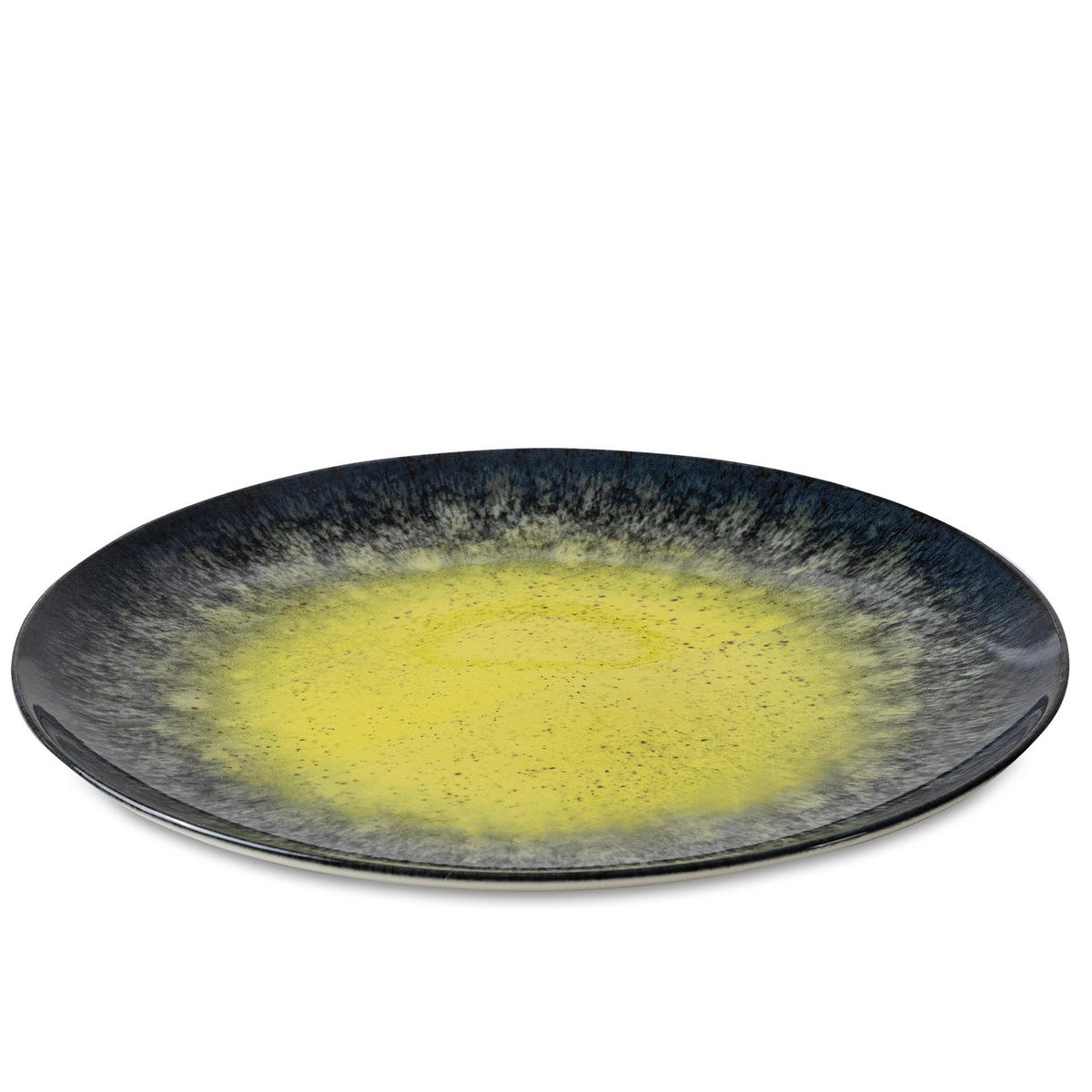 TAFELSERVICE LORENT 6 Personen 18-tlg Hartporzellan - Gelb/Dunkelblau, Keramik (27.5/2/27.5cm) - KONSIMO®