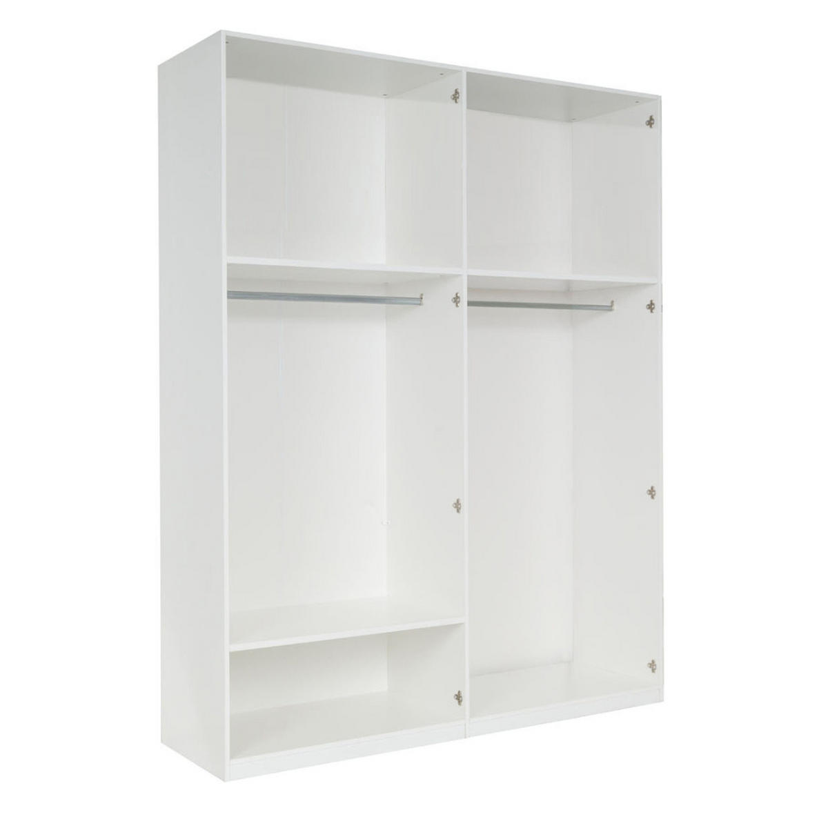 KLEIDERSCHRANK Weiß Hochglanz 181/237/61 - Weiß Hochglanz, Holzwerkstoff (181/237/61cm) - RAUMHIRSCH FURNITURE