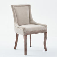 ESSZIMMERSTUHL 2er-Set mit Stoffbezug und Holzbeinen, Beige - Beige, Textil (61/92.5/55cm)