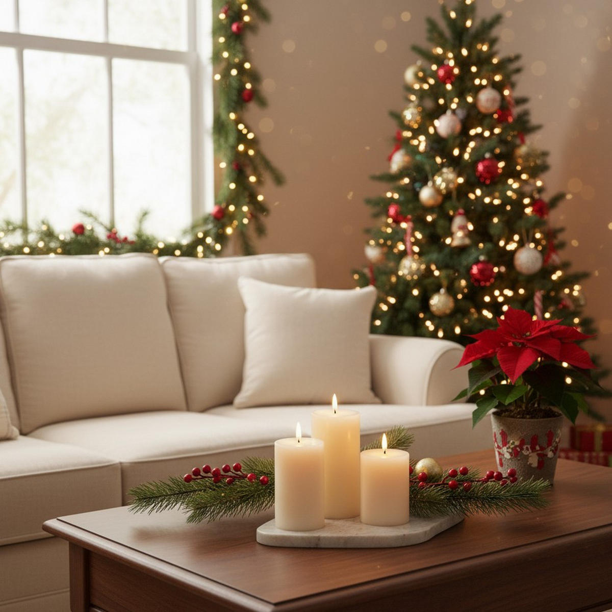 LED-KERZEN Ø 7,5 cm 3er-Set - Beige, Kunststoff (7.5/7.5/15cm) - Home Styling Collection