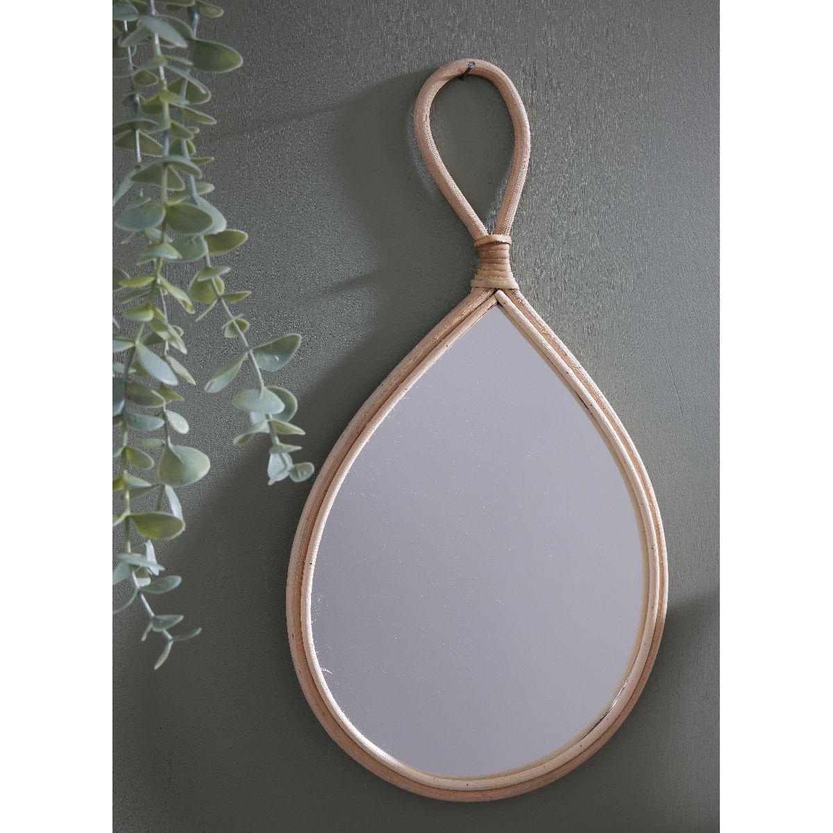 BOHO-SPIEGEL Matisse 37/20 cm - Beige, Naturmaterialien (20/37/37cm)