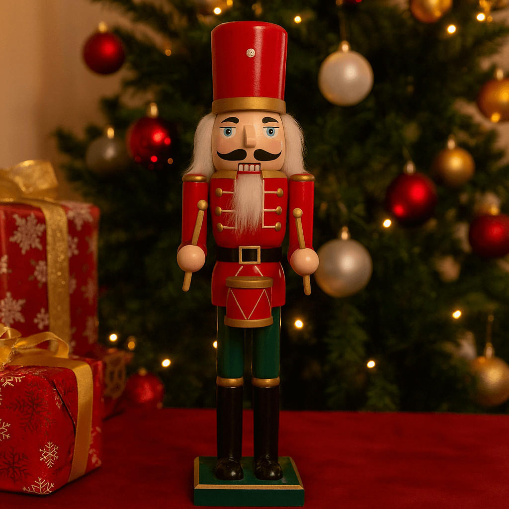 NUSSKNACKER Dekofigur 35 cm - Rot, Holz (8/35/10cm) - Mobili Rebecca