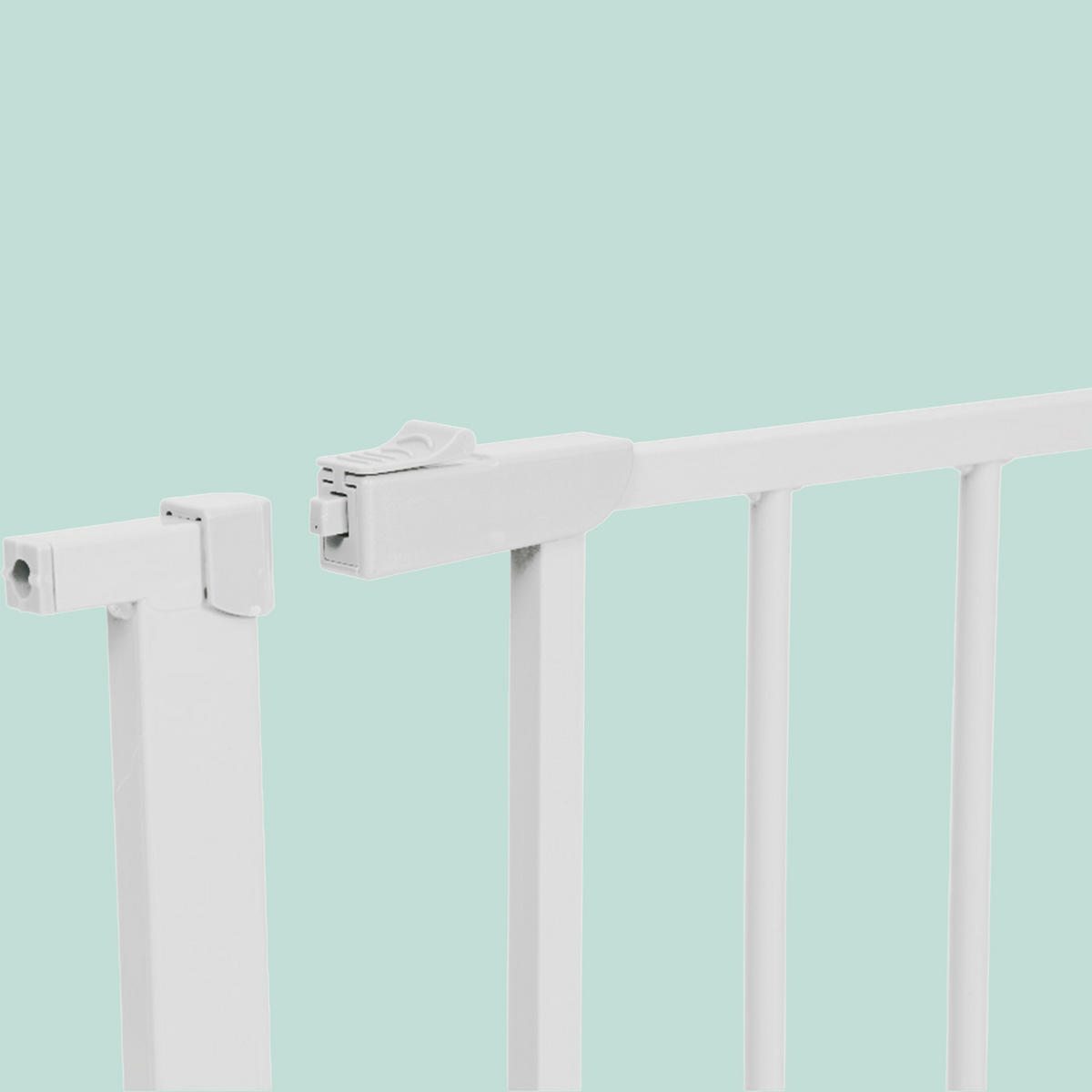 TREPPENSCHUTZGITTER - Weiß, Kunststoff/Metall (87/1cm) - Relaxdays