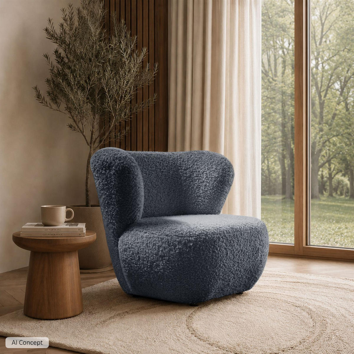 SESSEL ARLO LOUNGE Rolf 07 - Graphitfarben, Textil (85/74/58cm) - Lookway