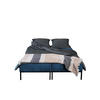 BETT MOOKA 4in1-Multifunktions-System Stoff Velo Dunkelblau - Dunkelblau, Holz (160/200cm) - Kaiser Möbel
