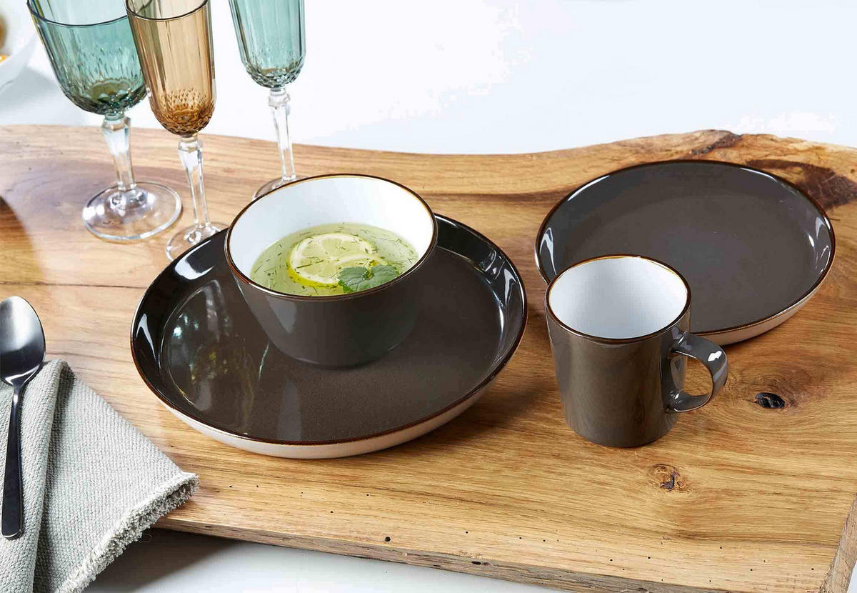 DESSERT-TELLER Visby Dunkelgrau ø 20,5 cm 8er Set - Dunkelgrau, Keramik (20.5cm) - Ritzenhoff Breker