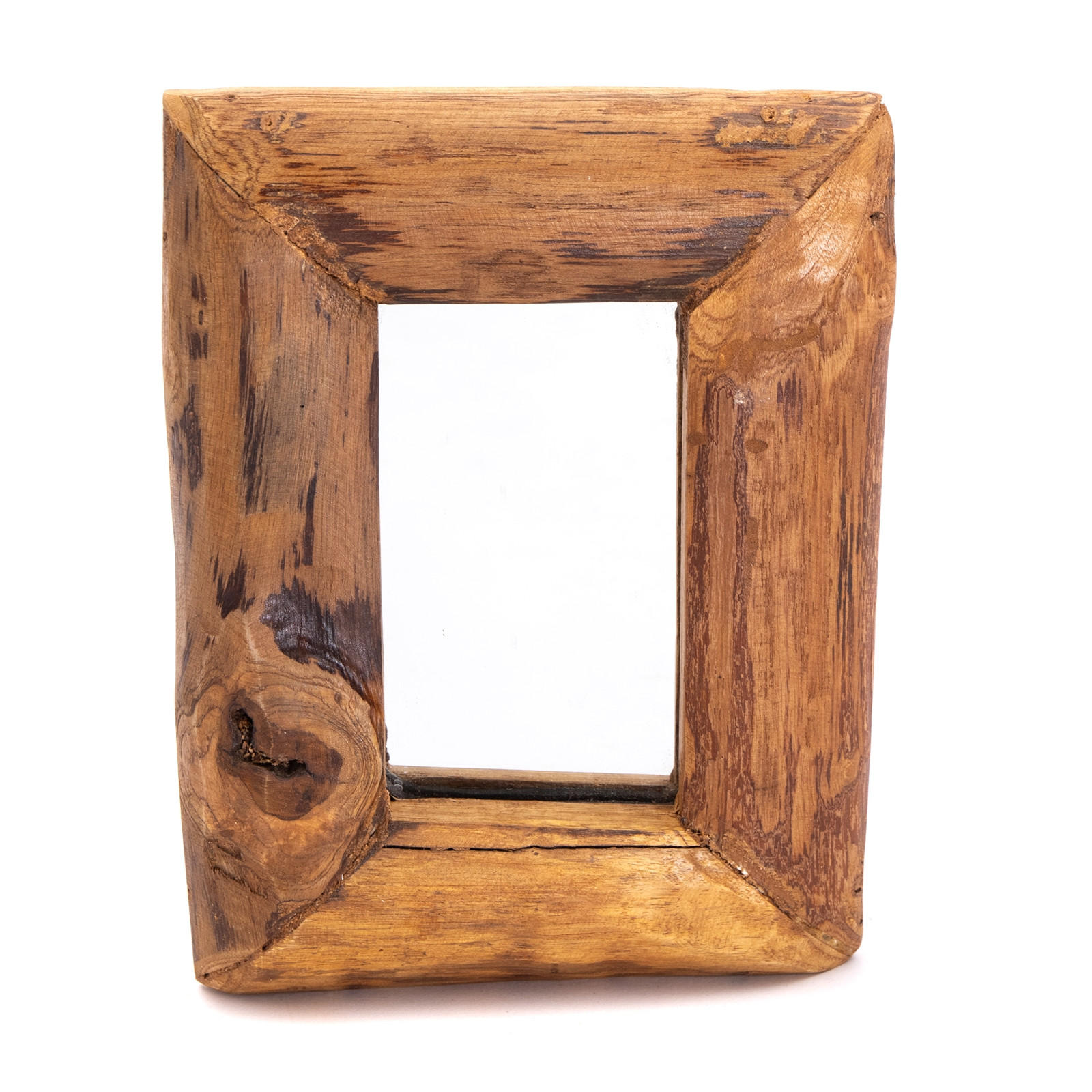 WANDSPIEGEL Base C 25x20cm, Massivholz naturfarben - Naturfarben, Holz (20/25/3cm) - CREEDWOOD