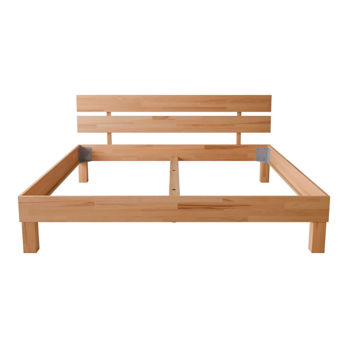 BETT 180/220 cm aus Kernbuche - Braun, Holz (180/220cm) - MeinMassivholz