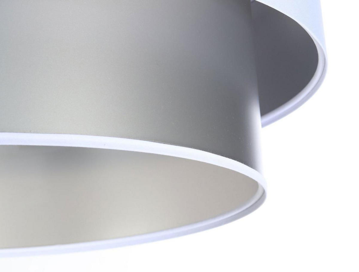 HÄNGELEUCHTE Silber 60/20 cm - Silberfarben/Weiß, Kunststoff (60/1/20cm) - ONZENO