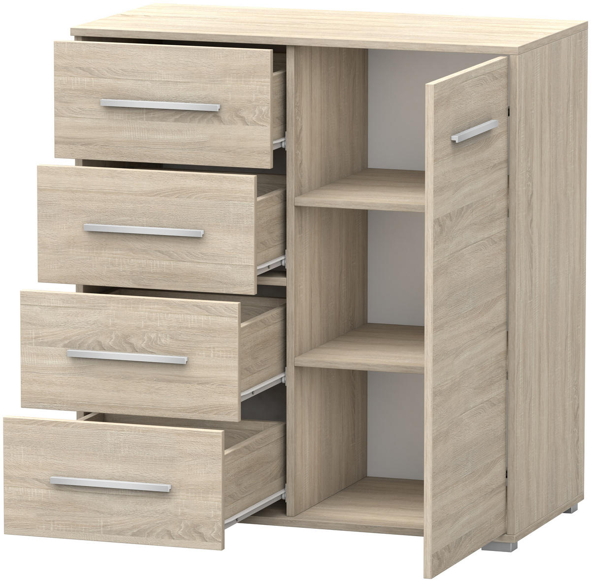 KOMMODE - Highboard IRYS MINI (sonoma) - Sonoma Eiche, Holzwerkstoff (90/95/45cm) - Möblo