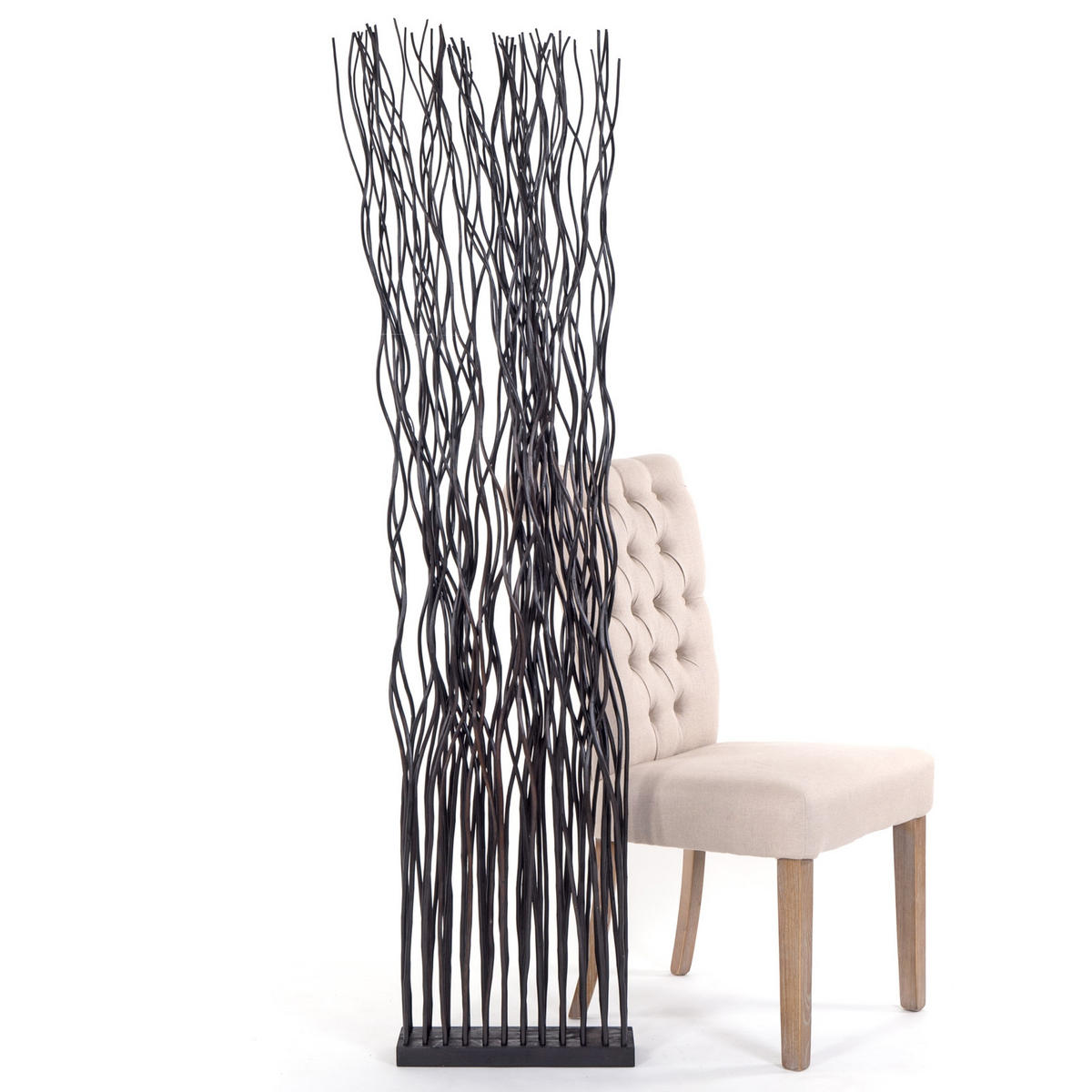 RAUMTEILER WAVE Weidenzweige braun - Braun, Naturmaterialien (40/170/12cm) - DESIGN DELIGHTS