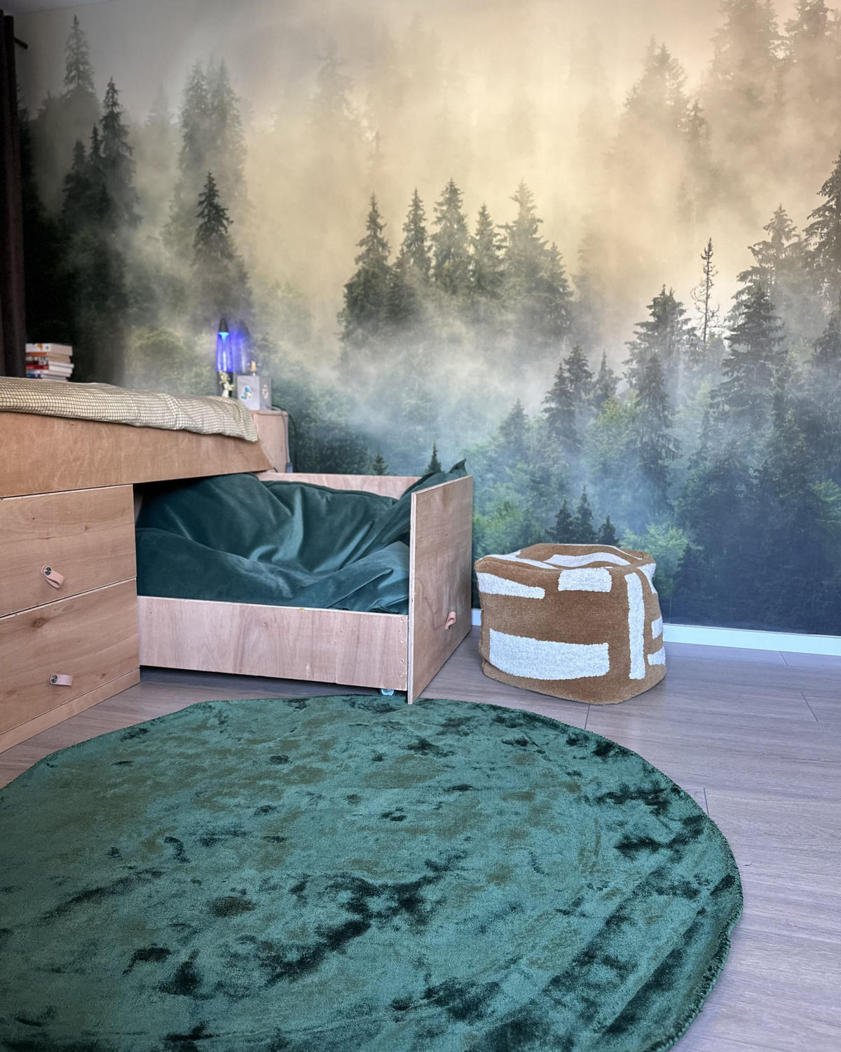KURZFLOR-TEPPICH Gesi II 140/140 cm - Grün, Naturmaterialen (140/140cm) - Beliani