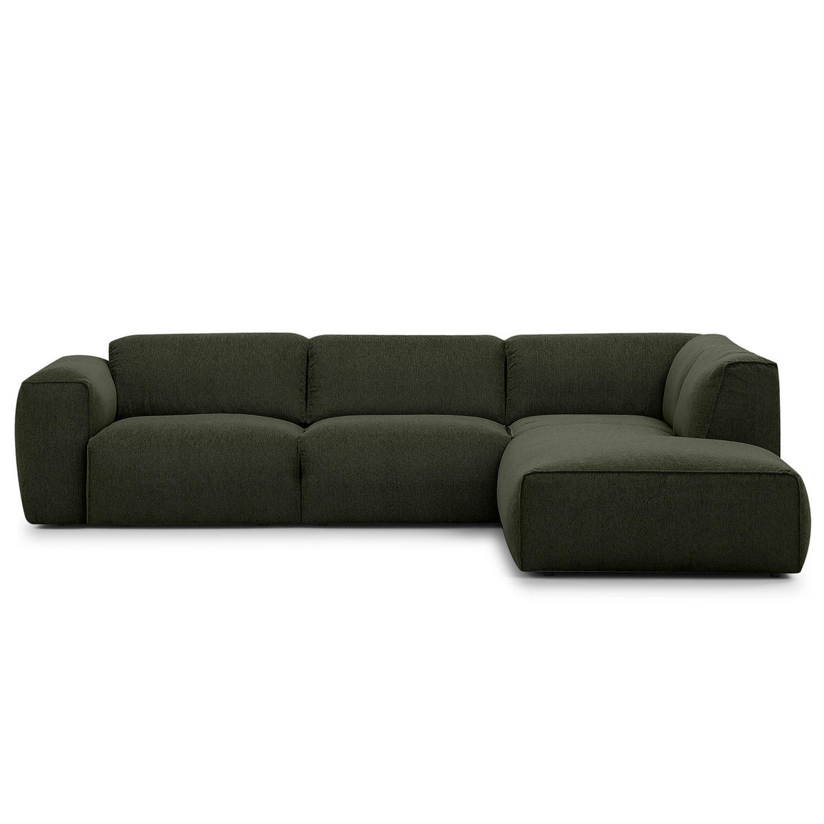 3-SITZER ECKSOFA mit Recamiere - Schwarz/Grau, Kunststoff/Textil (295/231cm) - home24