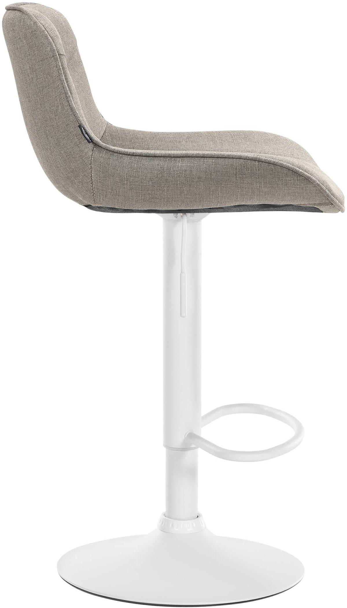 BARHOCKER 2er Set Stoff taupe - Taupe/Weiß, Textil/Metall (49/85/51cm) - CLP