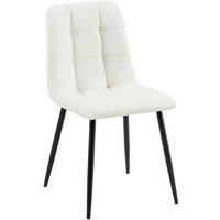 ESSZIMMERSTUHL Antibes 84x45x55 cm weiß - Weiß, Leder (45/84/55cm) - furnicato