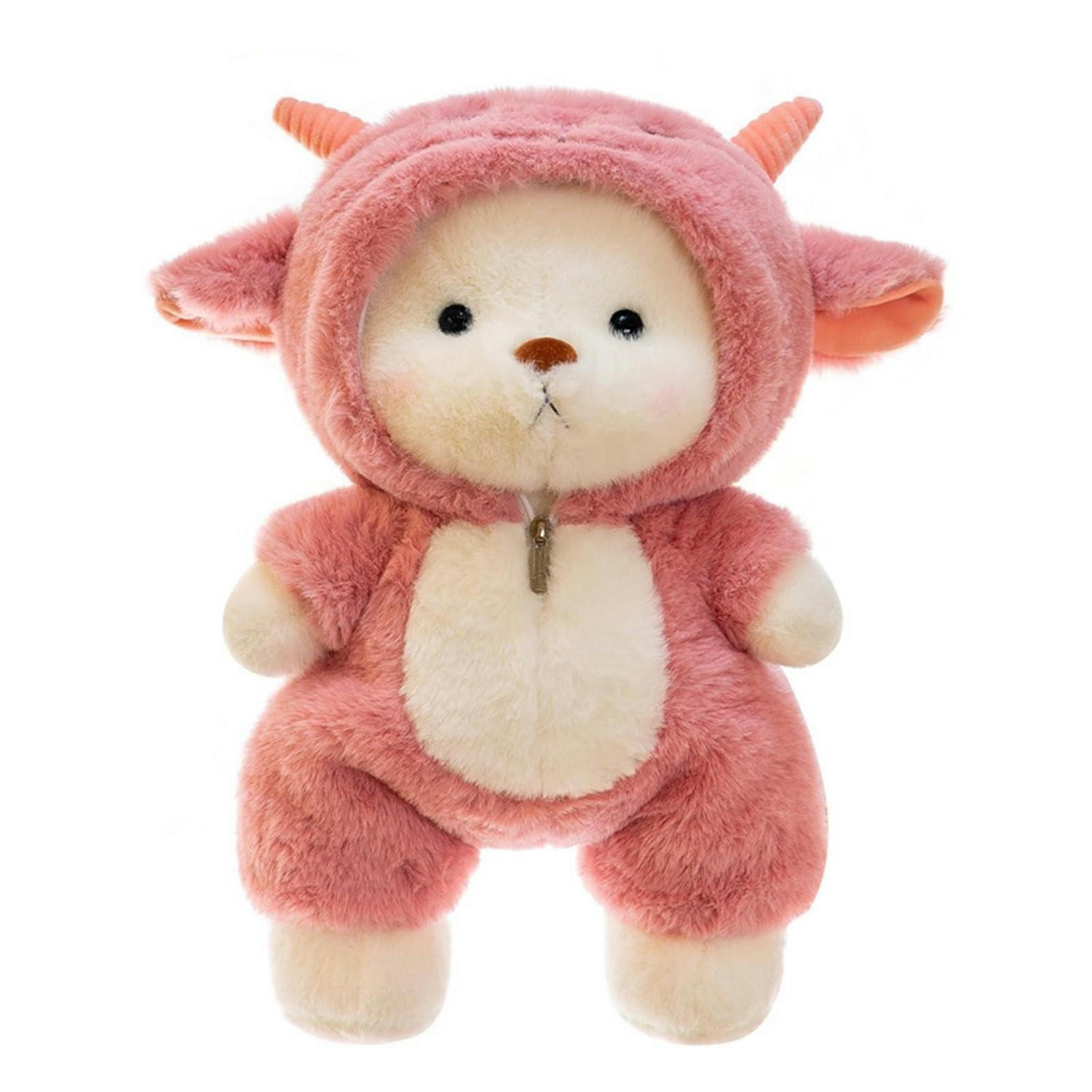 PLÜSCHTIER Teddybär im Schafkostüm Rosa 30 cm - Rosa, Textil (15/30cm)
