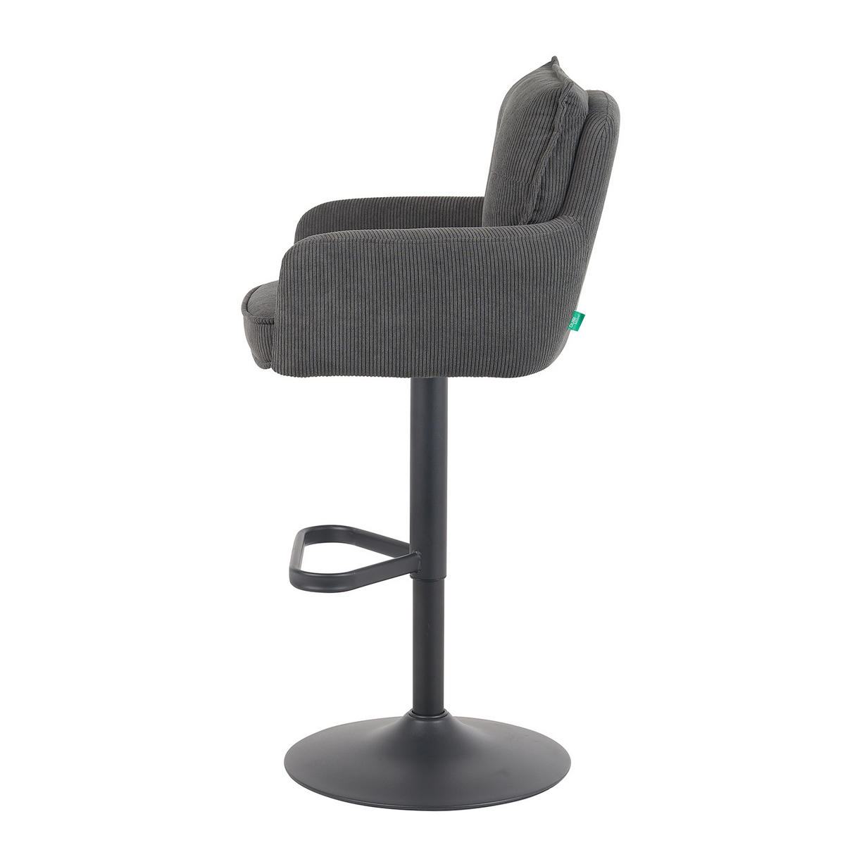 BARHOCKER Nova 2er-Set - Anthrazit/Schwarz, Textil/Metall (55/100/58cm) - DUBI Möbel