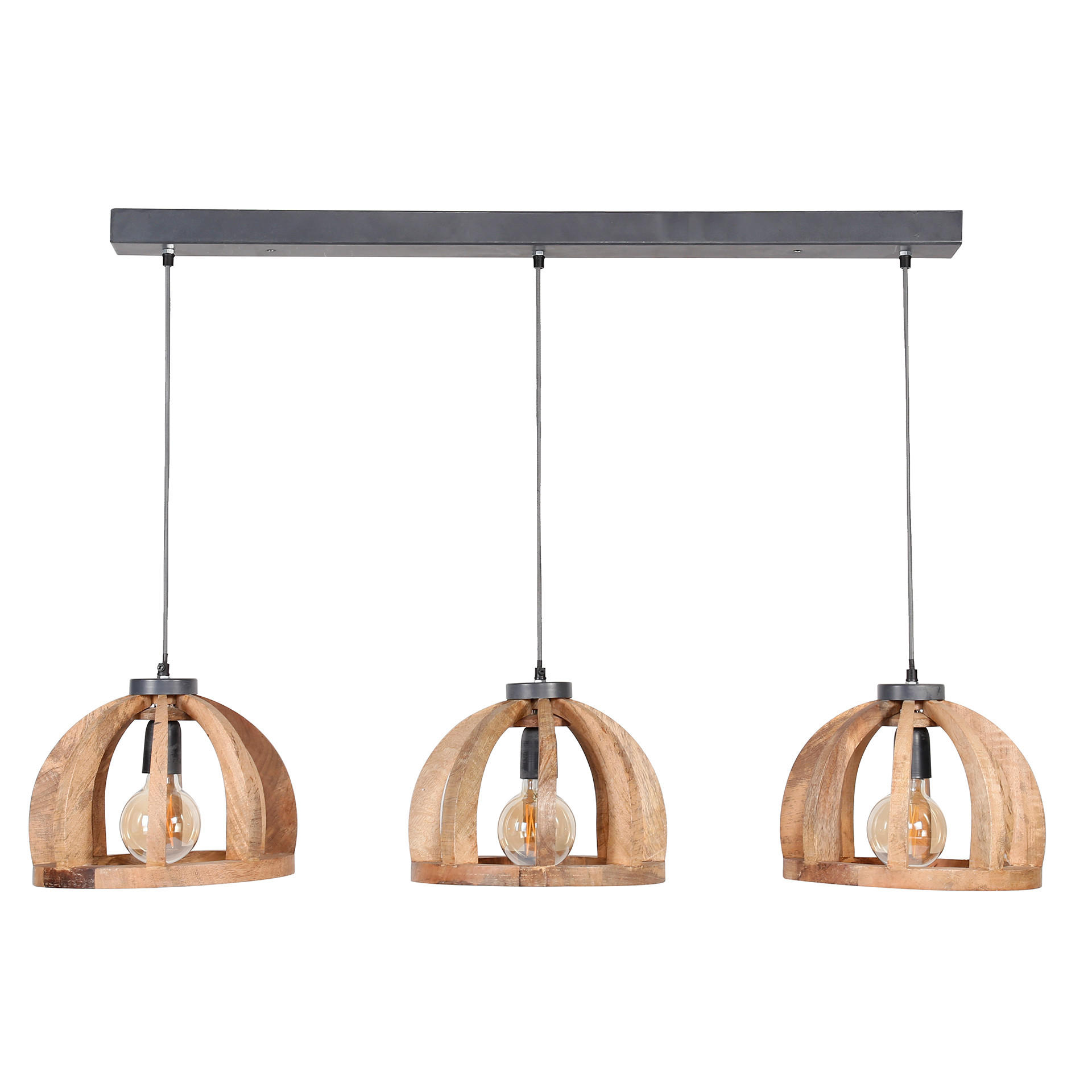 HÄNGELEUCHTE Mango Braun 120/30/150 cm - Braun, Holz (120/30/150cm) - Hoyz Collection