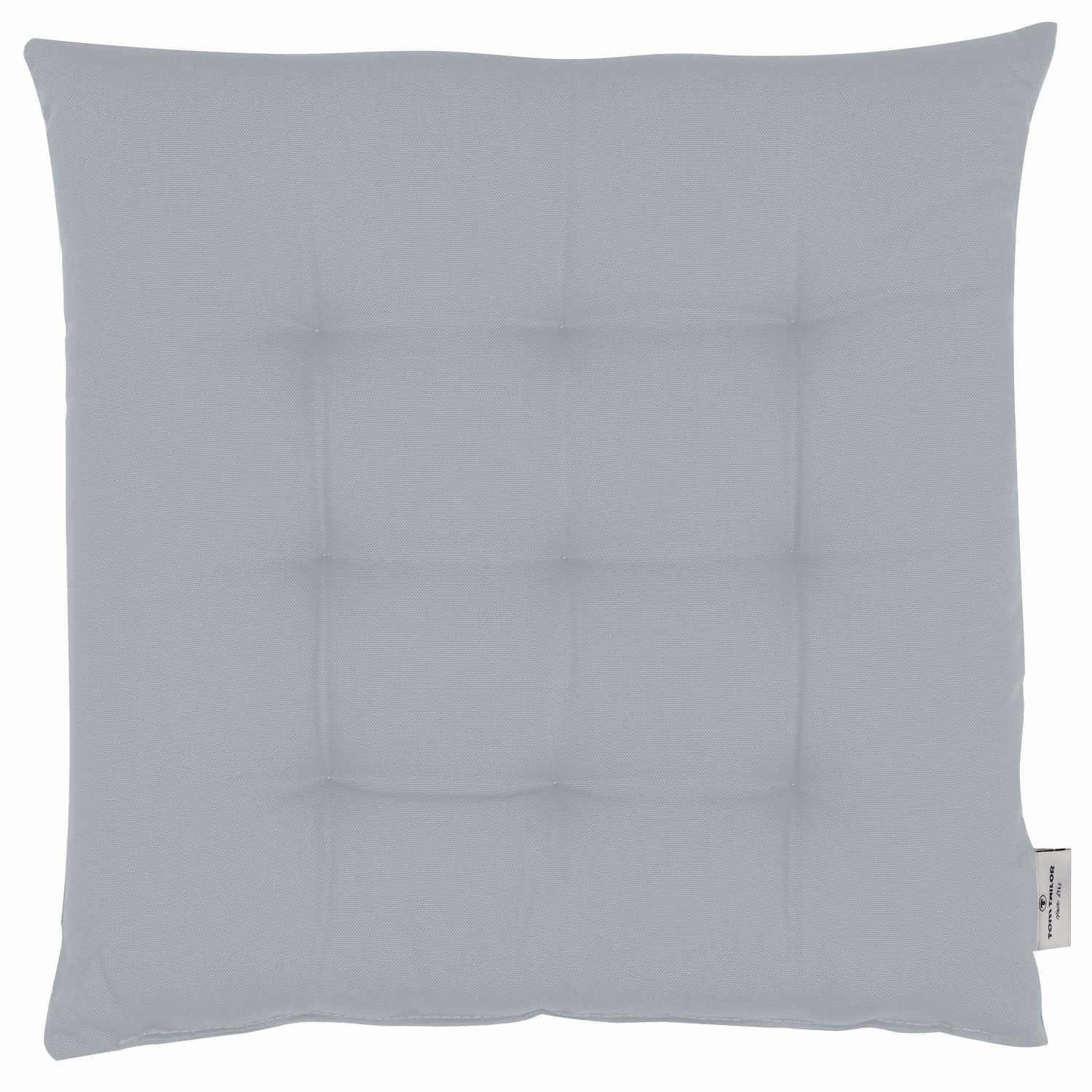 SITZKISSEN MIT 9 PUNKT-STEPPUNG DOVE - Silberfarben, Textil (40/40/5cm) - Tom Tailor