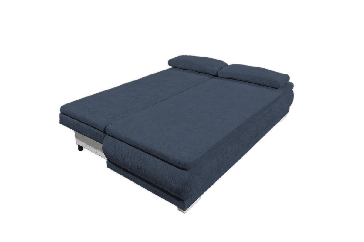 SCHLAFSOFA 2-Sitzer mit Bettkasten und Schlaffunktion - Blau/Weiß, Holzwerkstoff/Kunststoff (211/92/108cm) - ed exciting design
